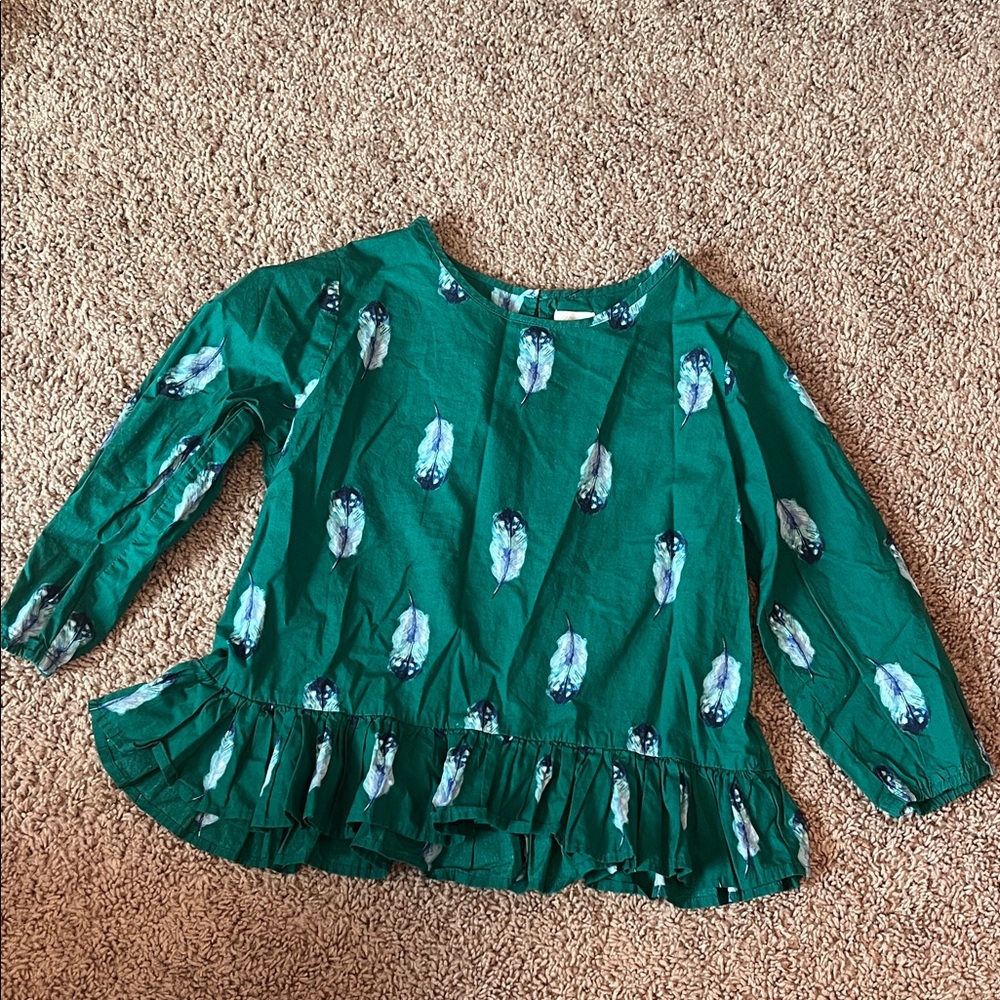 Gymboree Green Blouse (XL-14) girls
